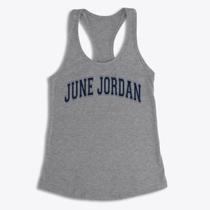 June Jordan School For Equity Varsity Arch Women's Racerback Tank