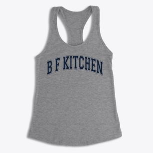B F Kitchen Elementary School Varsity Arch Women's Racerback Tank