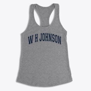 W H Johnson Sda Elementary School Varsity Arch Women's Racerback Tank