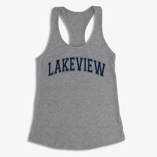 Lakeview Elementary School Varsity Arch Women's Racerback Tank