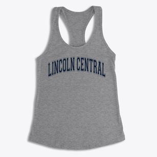 Lincoln Central Elementary School Varsity Arch Women's Racerback Tank