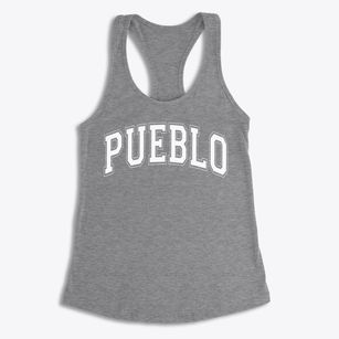 Pueblo Elementary School Varsity Arch Women's Racerback Tank