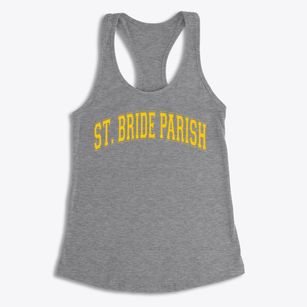 St Bride Parish Varsity Arch Women's Racerback Tank