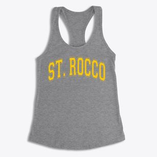 St Rocco Parish Varsity Arch Women's Racerback Tank