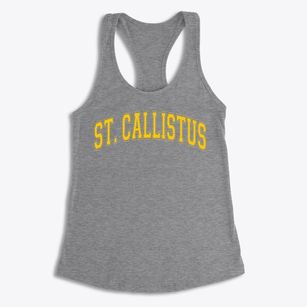 St Callistus Parish Varsity Arch Women's Racerback Tank