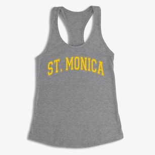 Saint Monica School Varsity Arch Women's Racerback Tank