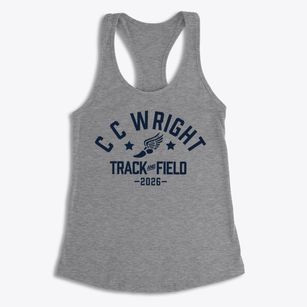 C C Wright Elementary School Track and Field Women's Racerback Tank