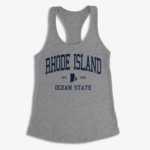  Rhode Island Slogan Women's Racerback Tank