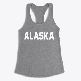  Alaska Block Letter Women's Racerback Tank
