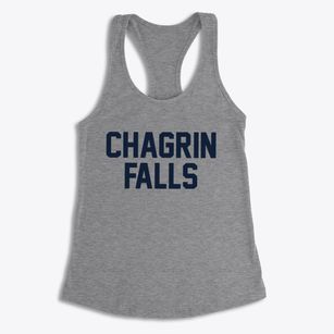 Chagrin Falls Ohio Classic Block Women's Racerback Tank