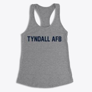 Tyndall Afb Florida Classic Block Women's Racerback Tank