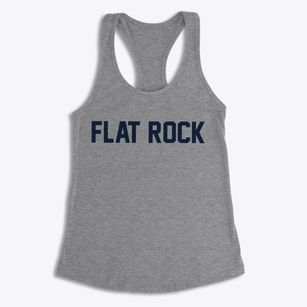 Flat Rock North Carolina Classic Block Women's Racerback Tank