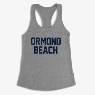 Ormond Beach Florida Classic Block Women's Racerback Tank