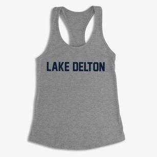 Lake Delton Wisconsin Classic Block Women's Racerback Tank