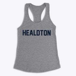Healdton Oklahoma Classic Block Women's Racerback Tank