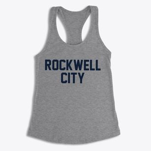 Rockwell City Iowa Classic Block Women's Racerback Tank