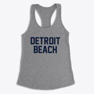 Detroit Beach Michigan Classic Block Women's Racerback Tank
