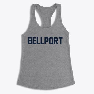 Bellport New York Classic Block Women's Racerback Tank
