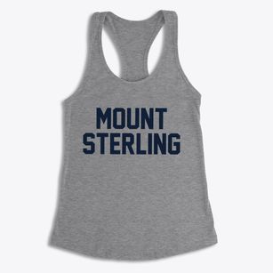 Mount Sterling Illinois Classic Block Women's Racerback Tank