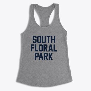 South Floral Park New York Classic Block Women's Racerback Tank