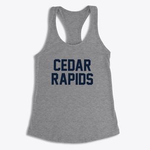Cedar Rapids Iowa Classic Block Women's Racerback Tank