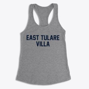 East Tulare Villa California Classic Block Women's Racerback Tank