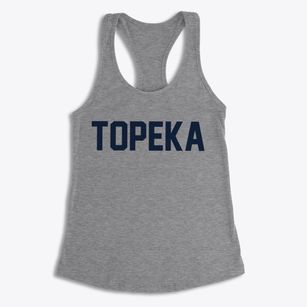 Topeka Kansas Classic Block Women's Racerback Tank