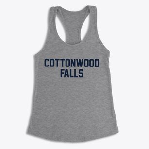 Cottonwood Falls Kansas Classic Block Women's Racerback Tank