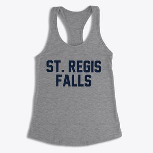 St. Regis Falls New York Classic Block Women's Racerback Tank