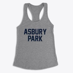 Asbury Park New Jersey Classic Block Women's Racerback Tank