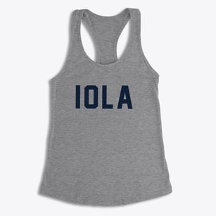 Iola Illinois Classic Block Women's Racerback Tank