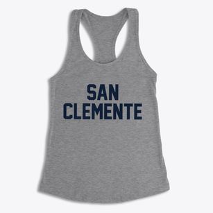 San Clemente California Classic Block Women's Racerback Tank