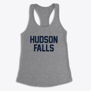 Hudson Falls New York Classic Block Women's Racerback Tank