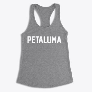 Petaluma California Classic Block Women's Racerback Tank