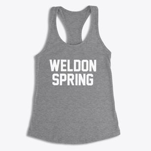 Weldon Spring Missouri Classic Block Women's Racerback Tank