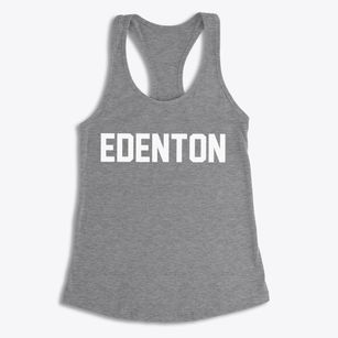 Edenton North Carolina Classic Block Women's Racerback Tank