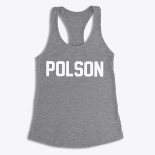 Polson Montana Classic Block Women's Racerback Tank