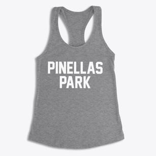 Pinellas Park Florida Classic Block Women's Racerback Tank