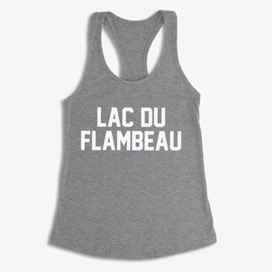 Lac Du Flambeau Wisconsin Classic Block Women's Racerback Tank