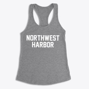 Northwest Harbor New York Classic Block Women's Racerback Tank