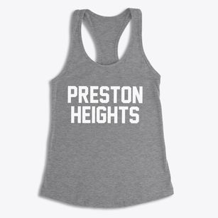 Preston Heights Illinois Classic Block Women's Racerback Tank