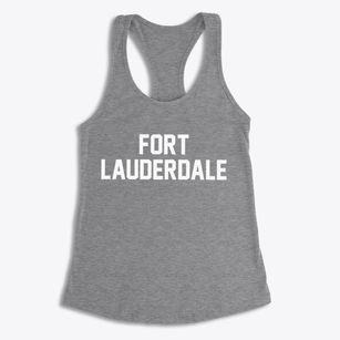 Fort Lauderdale Florida Classic Block Women's Racerback Tank