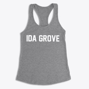Ida Grove Iowa Classic Block Women's Racerback Tank