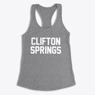 Clifton Springs New York Classic Block Women's Racerback Tank