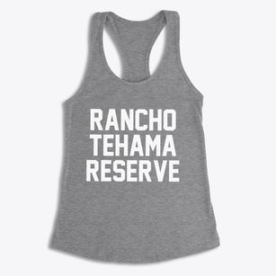 Rancho Tehama Reserve California Classic Block Women's Racerback Tank