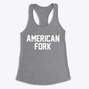 American Fork Utah Classic Block Women's Racerback Tank