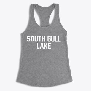 South Gull Lake Michigan Classic Block Women's Racerback Tank