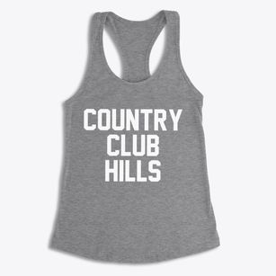 Country Club Hills Missouri Classic Block Women's Racerback Tank