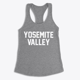 Yosemite Valley California Classic Block Women's Racerback Tank