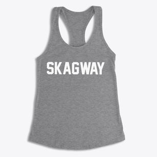 Skagway Alaska Classic Block Women's Racerback Tank